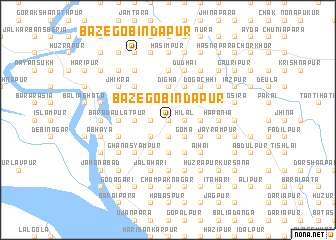 map of Bāze Gobindapur