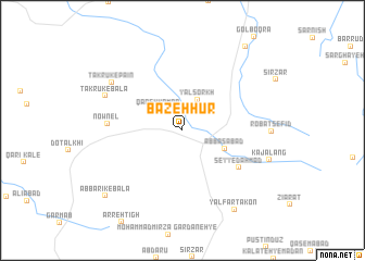 map of Bāzeh Ḩūr