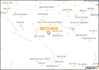 map of Bāzeh Pīr