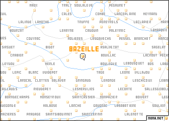 map of Bazeille