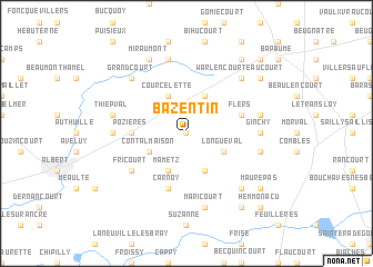 map of Bazentin