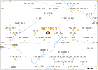 map of Bāzerān