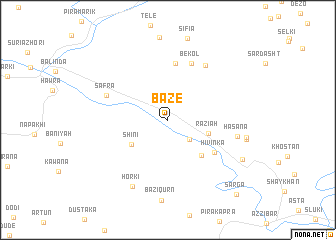 map of Bāzē