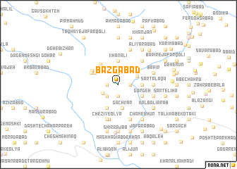 map of Bazgābād