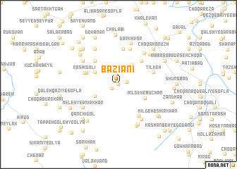 map of Bāzīānī