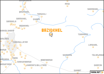 map of Bāzīd Khel