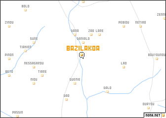 map of Bazilakoa