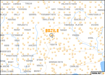 map of Bazile