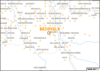 map of Bāzīr Kolā