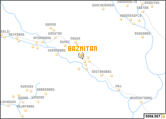 map of Bāzmītān