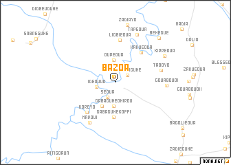 map of Bazoa