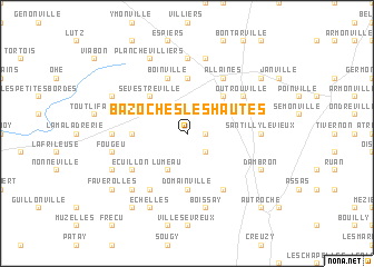 map of Bazoches-les-Hautes