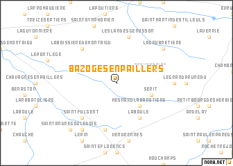 map of Bazoges-en-Paillers