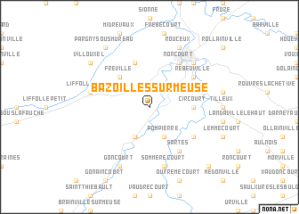 map of Bazoilles-sur-Meuse