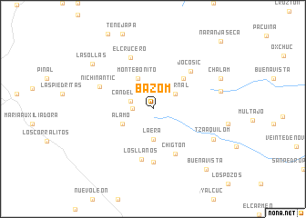 map of Bazom