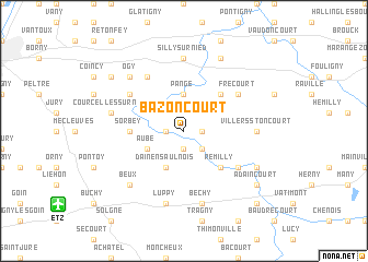 map of Bazoncourt