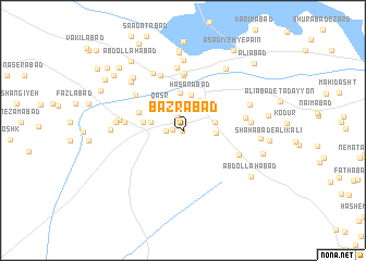 map of Baz̄rābād