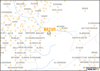 map of Baz‘ūn