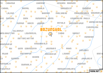 map of Bazurgwāl