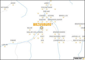 map of Bazus-Aure