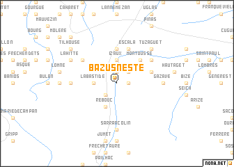 map of Bazus-Neste