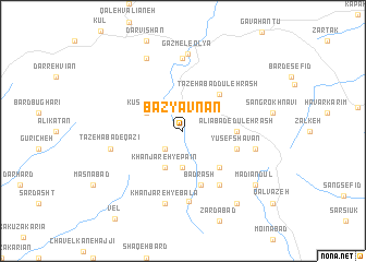 map of Bazyāvnān