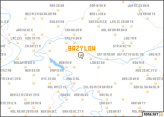 map of Bazylów