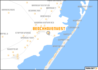 map of Beach Haven West