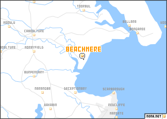 map of Beachmere