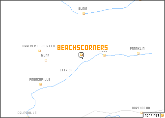 map of Beachs Corners