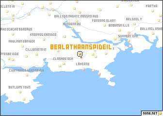 map of Béal Átha an Spidéil