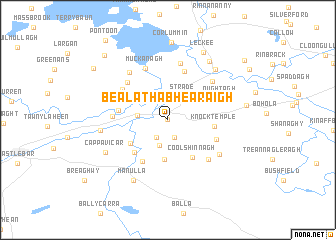 map of Béal Átha Bhearaigh