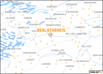 map of Béal Átha hÉis