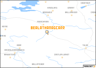 map of Béal Átha na gCarr