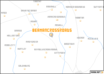 map of Beaman Crossroads