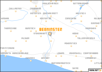 map of Beaminster