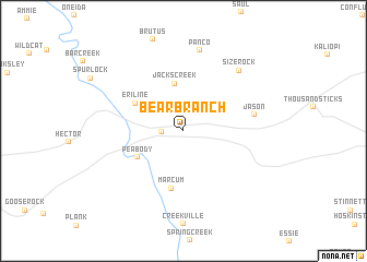 map of Bear Branch