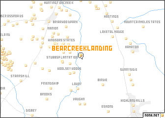 map of Bear Creek Landing