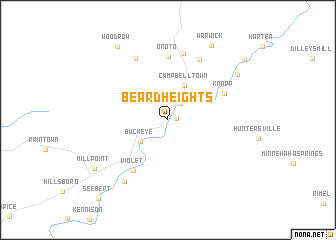 map of Beard Heights