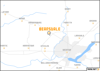 map of Bearsdale