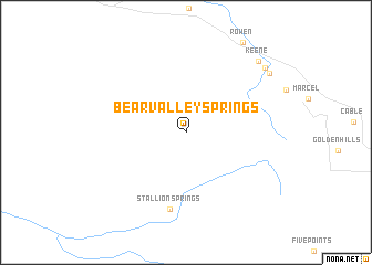 map of Bear Valley Springs