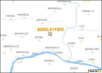 map of Beasley Fork