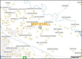 map of Beaties Mill