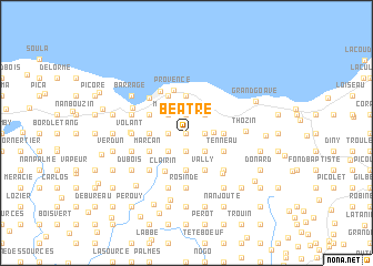 map of Béatre