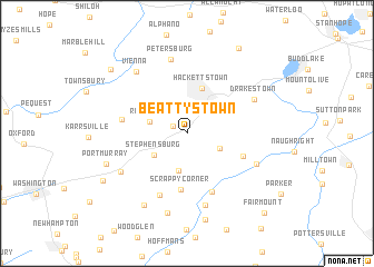 map of Beattystown