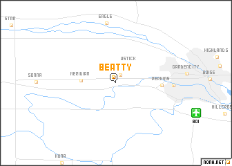 map of Beatty