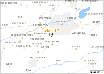 map of Beatty