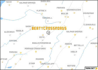 map of Beaty Crossroads