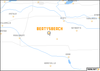 map of Beatys Beach