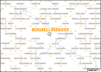 map of Beaubec-la-Rosière